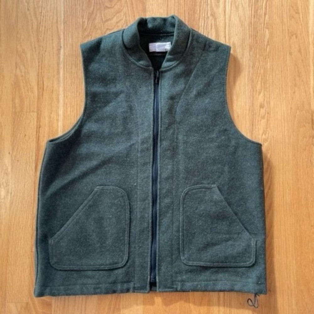Filson 100% virgin Mackinaw wool vest liner olive green size large